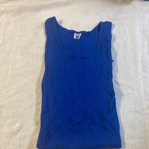Crip Blue Fruit Of The Loom Ribbed Tank Top. Size XL.